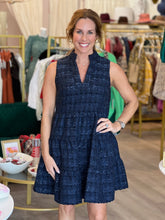 Load image into Gallery viewer, Sleeveless Fit and Flare Dress in Navy
