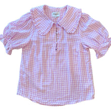 Load image into Gallery viewer, Lilac Gingham Blouse w/Collar
