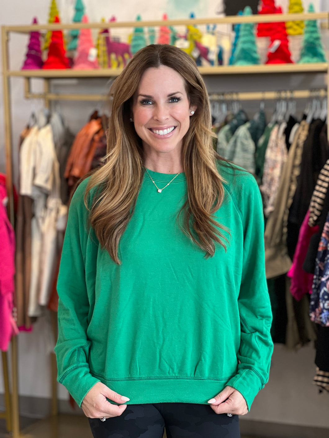 Raglan Sweatshirt in Emerald