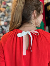 Load image into Gallery viewer, Tieback Pullover in Ruby
