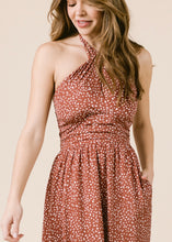 Load image into Gallery viewer, Cortland Crossover Dress in Brown Sea Pebble
