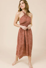 Load image into Gallery viewer, Cortland Crossover Dress in Brown Sea Pebble
