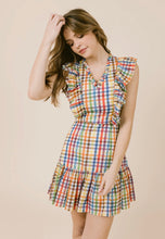 Load image into Gallery viewer, Dolly Dress in Rainbow Check
