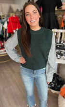 Load image into Gallery viewer, Sawyer Mixed Sweater in Green
