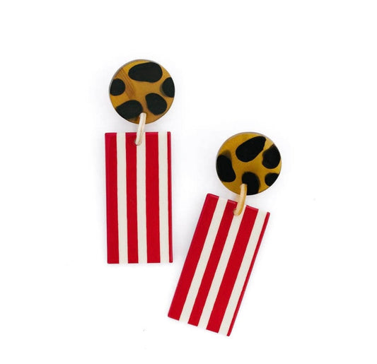 Candy Striper Cabana Earrings