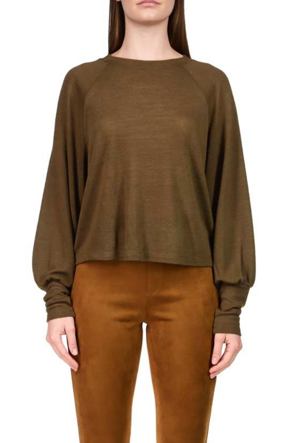 High Hopes Knit Top in Olive