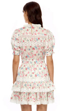 Load image into Gallery viewer, Floral SS Mini Dress w/Lace
