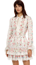 Load image into Gallery viewer, Ruffle Print Mini Skirt w/Lace Trim
