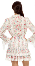 Load image into Gallery viewer, Ruffle Print Mini Skirt w/Lace Trim
