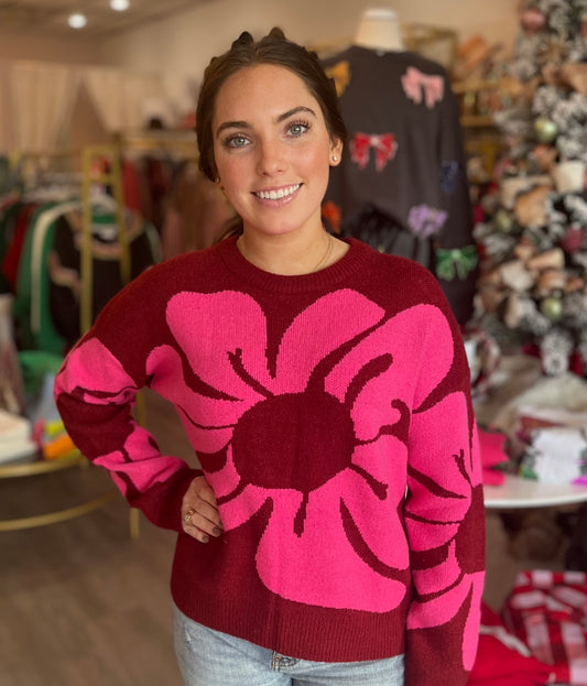 Flower Pattern Sweater