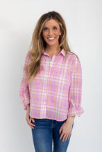 Load image into Gallery viewer, Pink Plaid Button Down Shirt
