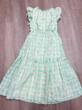 Load image into Gallery viewer, Green Plaid Midi Dress
