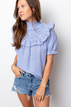 Load image into Gallery viewer, Navy/White Stripe S/S Top
