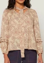 Load image into Gallery viewer, Floral Print Tie Neck Blouse
