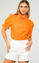 Load image into Gallery viewer, Orange High Neck Blouse
