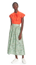 Load image into Gallery viewer, Breonna Tie Front Blouse in Orange Red

