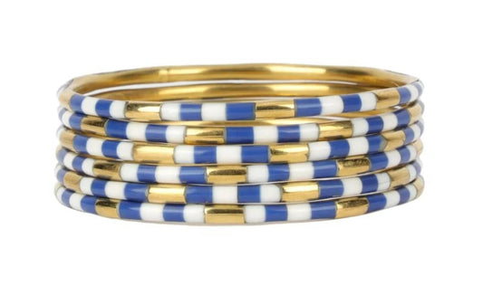 Veda Bracelet Set in Blue/White