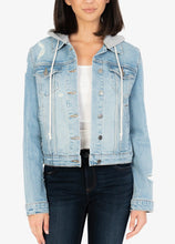 Load image into Gallery viewer, Denim Jacket w/Removable Hoodie
