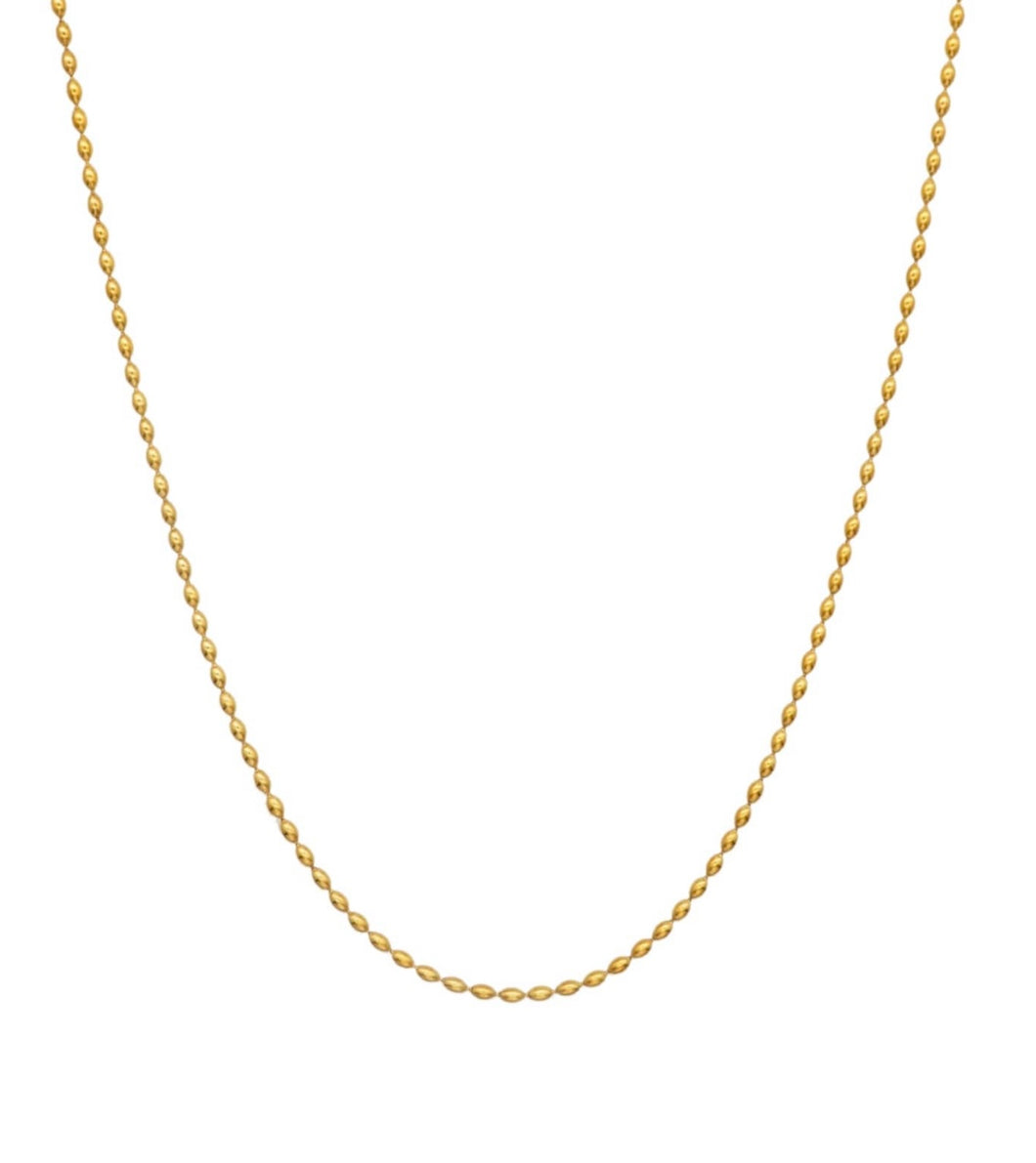 Gold Beaded Short Necklace