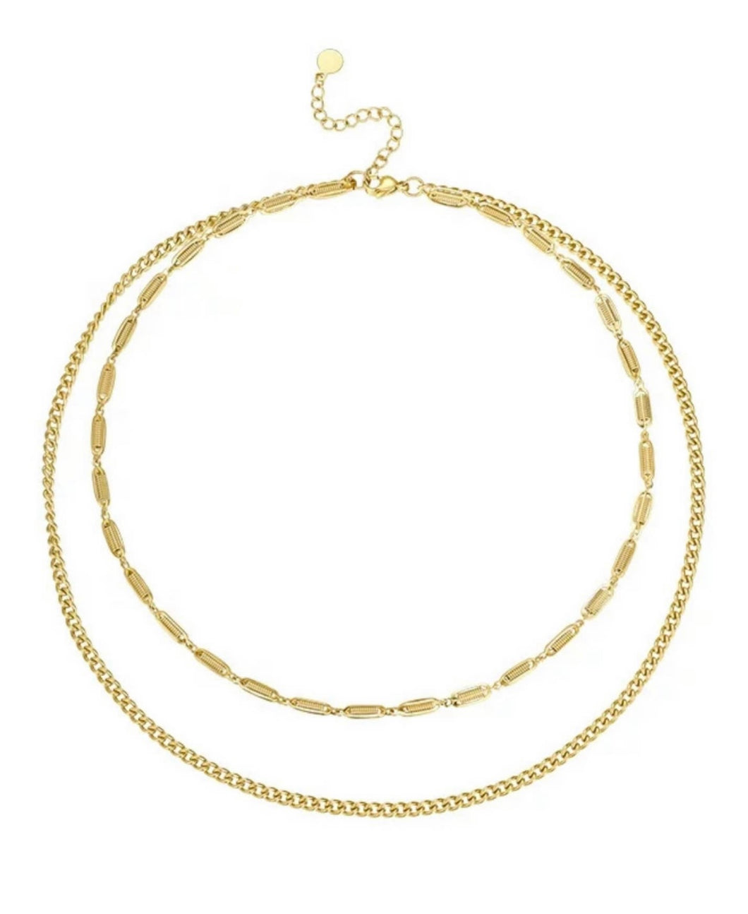 Everly Double Strand Gold Necklace