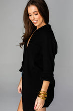 Load image into Gallery viewer, Black Oversized Gauze Coverup/Top
