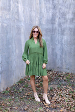 Load image into Gallery viewer, Olive Tiered Mini Dress
