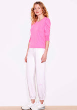 Load image into Gallery viewer, Hot Pink Puff Sleeve Tee
