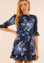 Load image into Gallery viewer, Blue Floral Mini Dress
