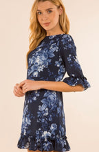 Load image into Gallery viewer, Blue Floral Mini Dress
