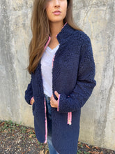 Load image into Gallery viewer, Navy Zip Front Jacket
