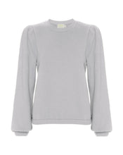 Load image into Gallery viewer, Grey Sweatshirt with Gathered Waist
