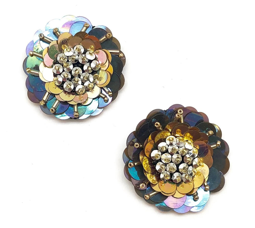 Chromatic Flower Stud Earrings