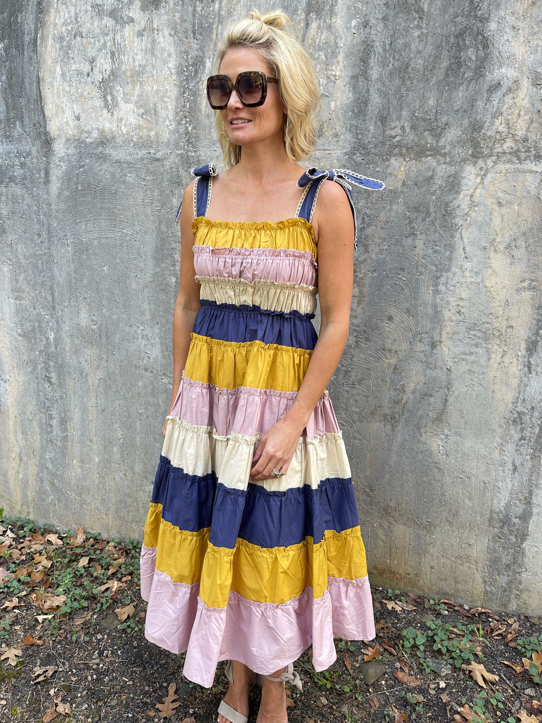 Colorblock Midi Dress