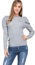 Load image into Gallery viewer, Puff Sleeve Sweater in Grey
