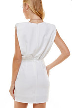 Load image into Gallery viewer, White Shoulder Pad Dress
