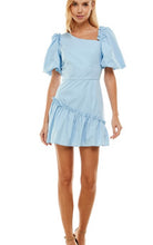 Load image into Gallery viewer, Light Blue Puff Sleeve Dress
