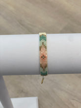 Load image into Gallery viewer, Thin Sage/Pink Beaded Bracelet
