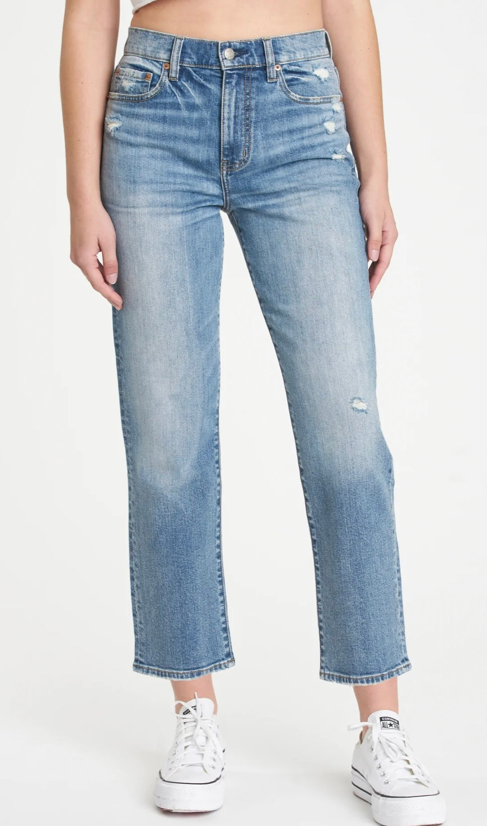 Straight Up High Rise Jean in Totally Buggin