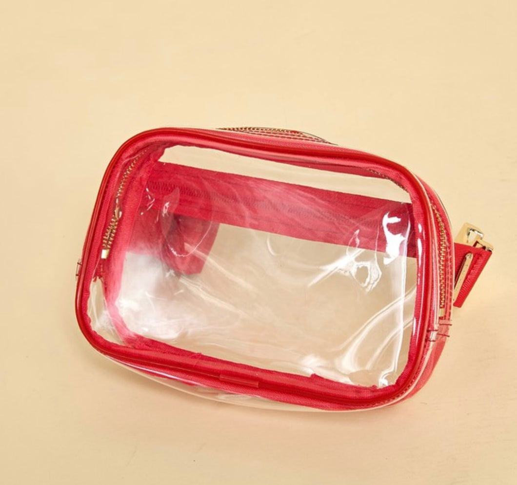 Clear Game Day Fanny Pak in Red