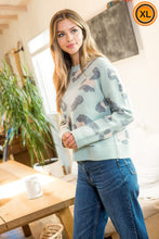 Load image into Gallery viewer, Mint Leopard Crewneck Sweater

