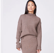 Load image into Gallery viewer, Chocolate Mock Neck Sweater
