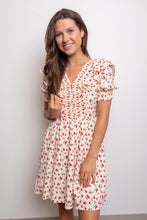 Load image into Gallery viewer, Floral Puff Sleeve Smocked Mini Dress
