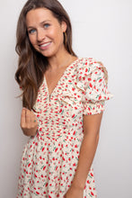 Load image into Gallery viewer, Floral Puff Sleeve Smocked Mini Dress
