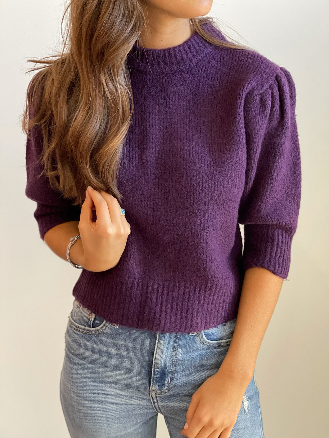 Violet Crew Neck Sweater
