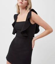 Load image into Gallery viewer, Whisper Square Neck Ruffle Dress in Black
