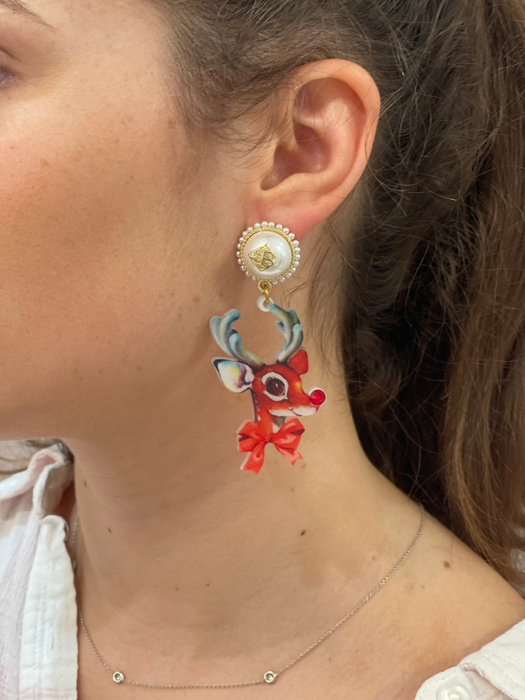 Vintage Rudolph Earring