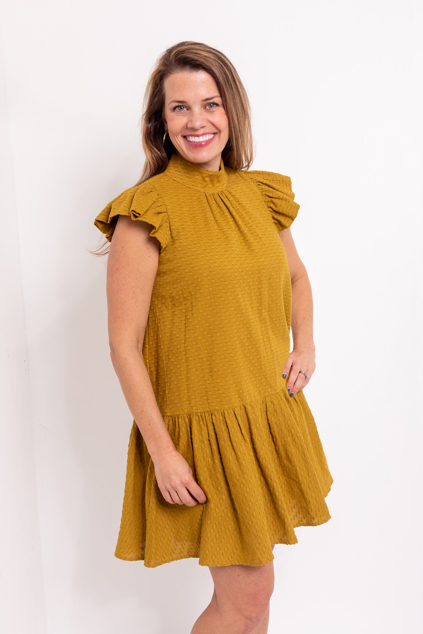 Charlotte Mini Dress in Tobacco