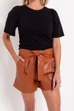 Load image into Gallery viewer, Sienna Vegan Leather Shorts

