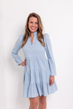 Load image into Gallery viewer, Chambray Long Sleeve Tunic Dress
