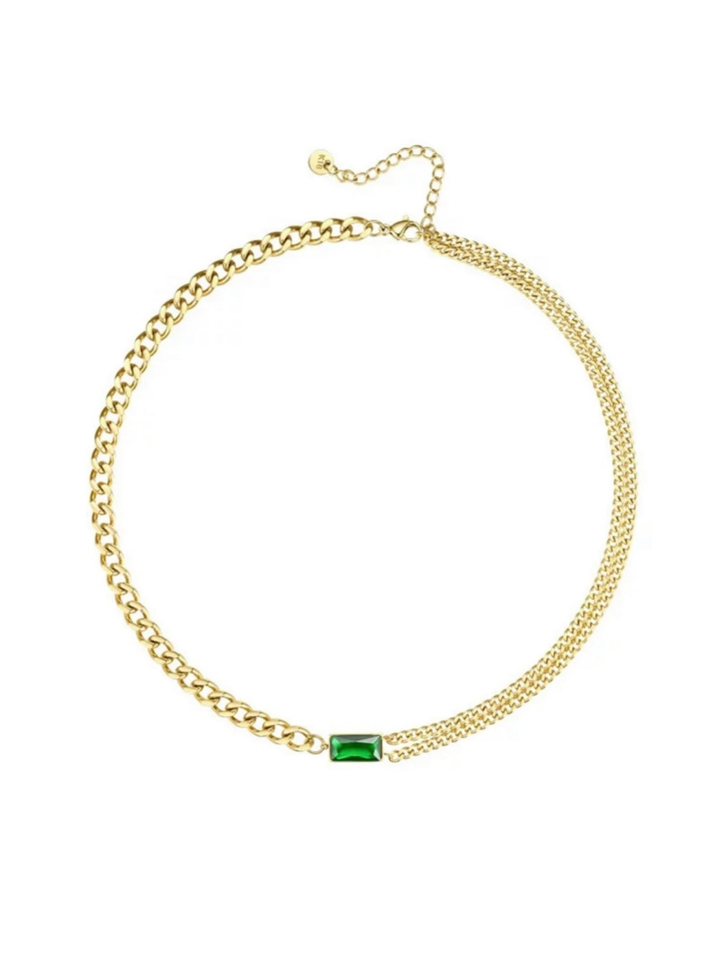 Emerald Chain Necklace